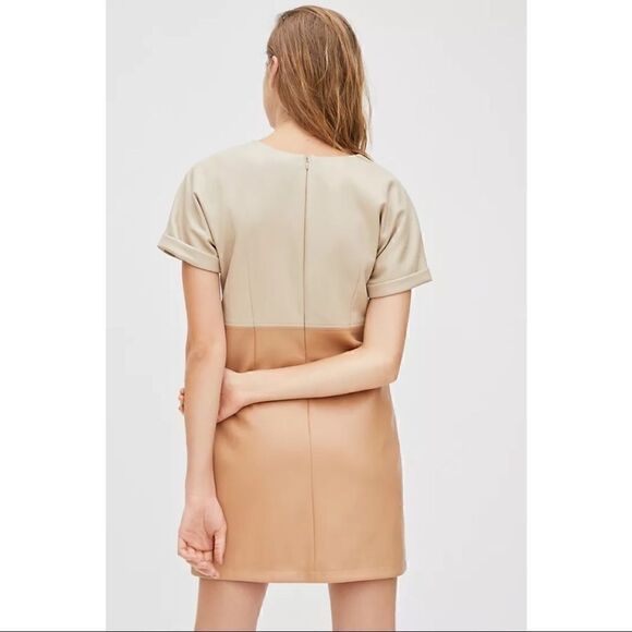 NEW Anthropologie Avec Les Filles Vegan Faux Leather Andrea Mini Dress X-Large - Picture 4 of 4